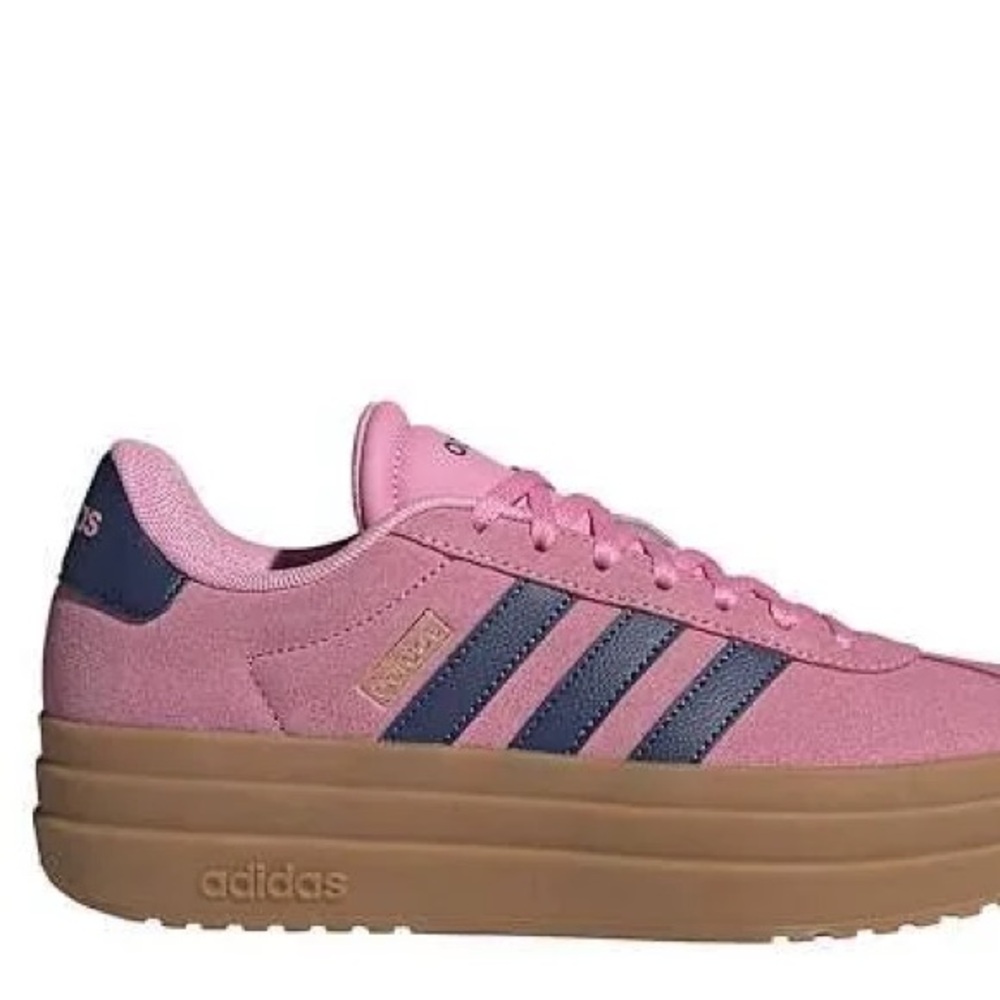 Adidas Gazelle Bold Pink Glow Platform Suede Lace Up Sneakers Size 6.5